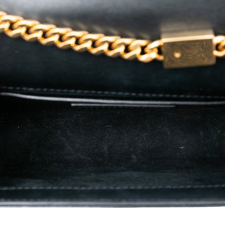Saint Laurent Small Smooth Cuir de veau Monogram Kate Pompon Sac porté croisé