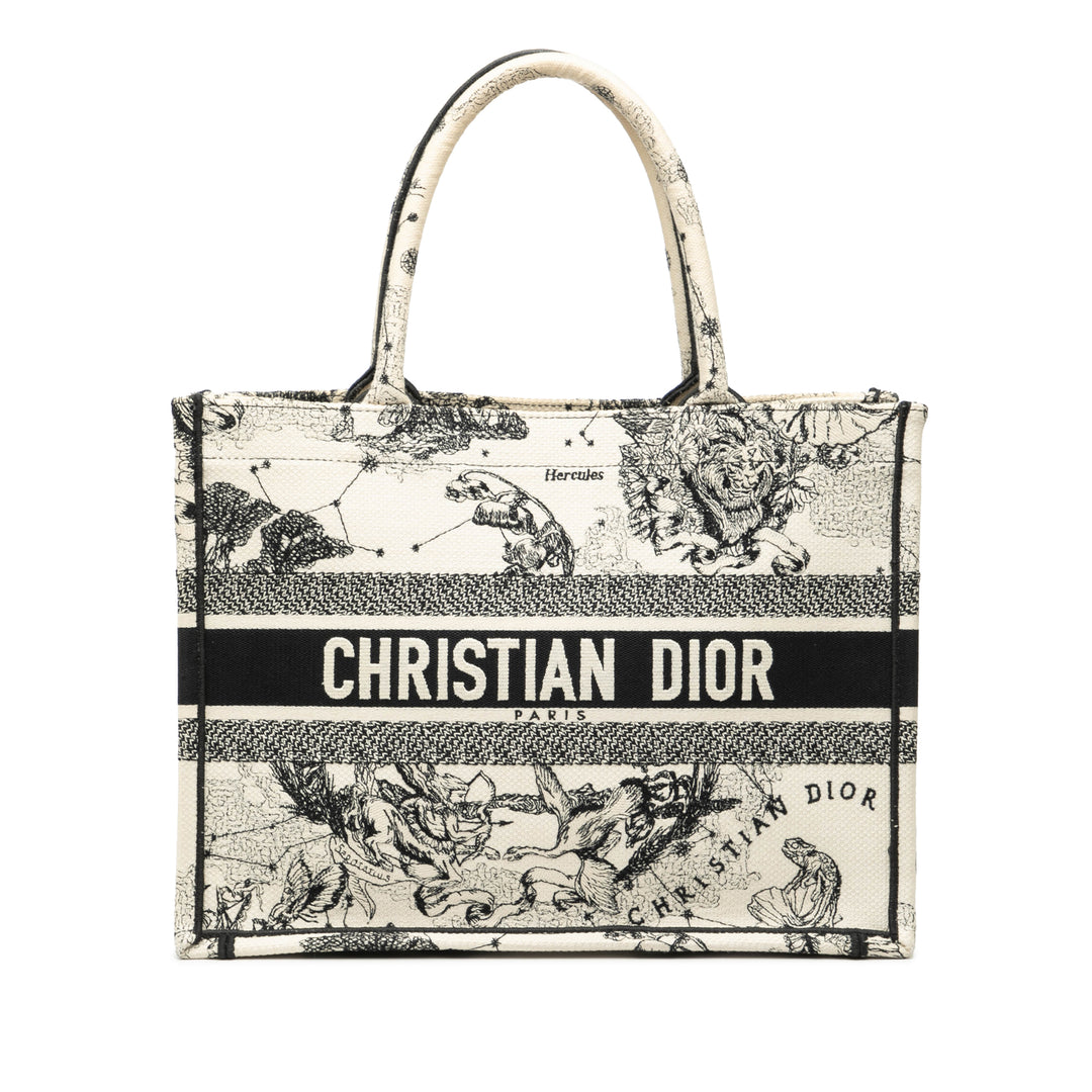 Dior Medium Toile brodé Zodiac Toile De Jouy Book Cabas
