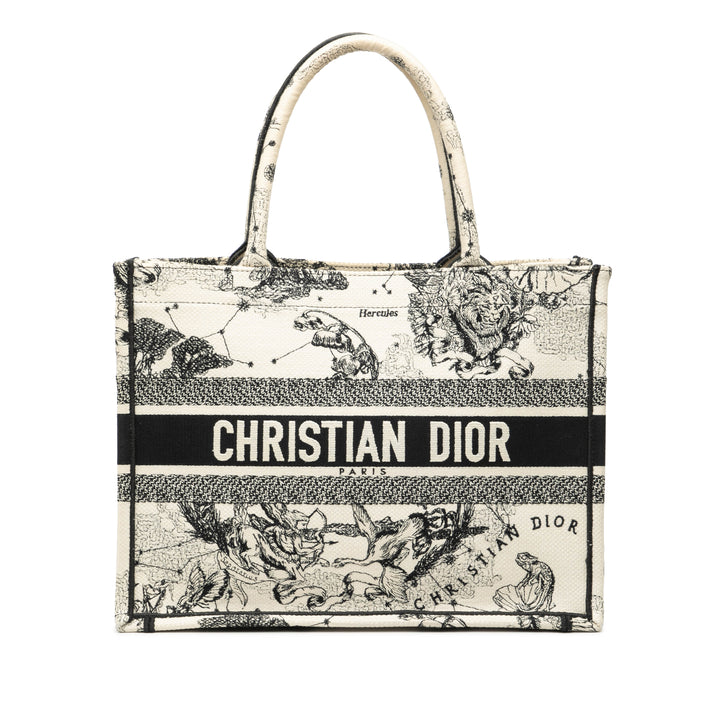 Dior Medium Toile brodé Zodiac Toile De Jouy Book Cabas