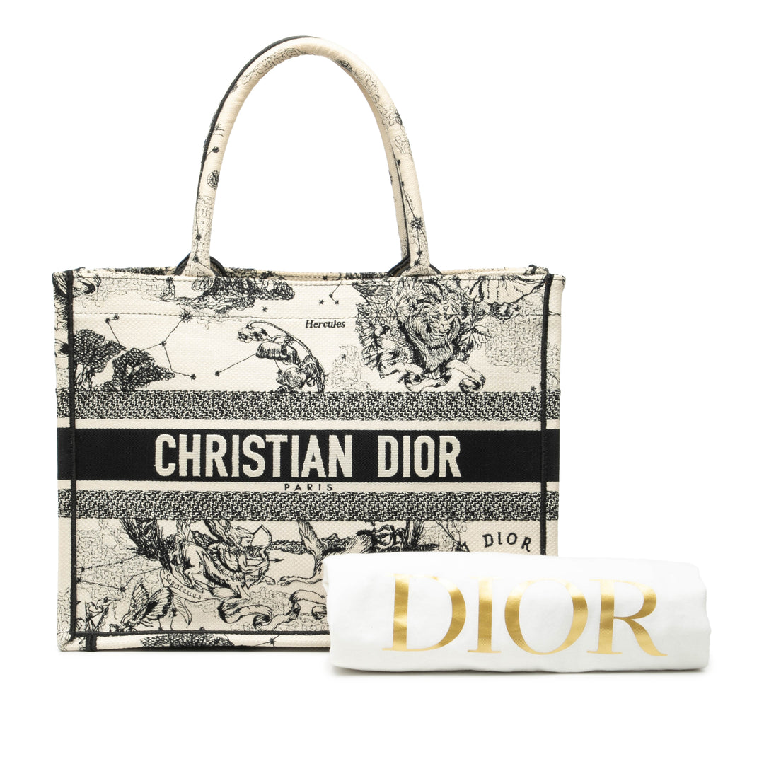 Dior Medium Toile brodé Zodiac Toile De Jouy Book Cabas