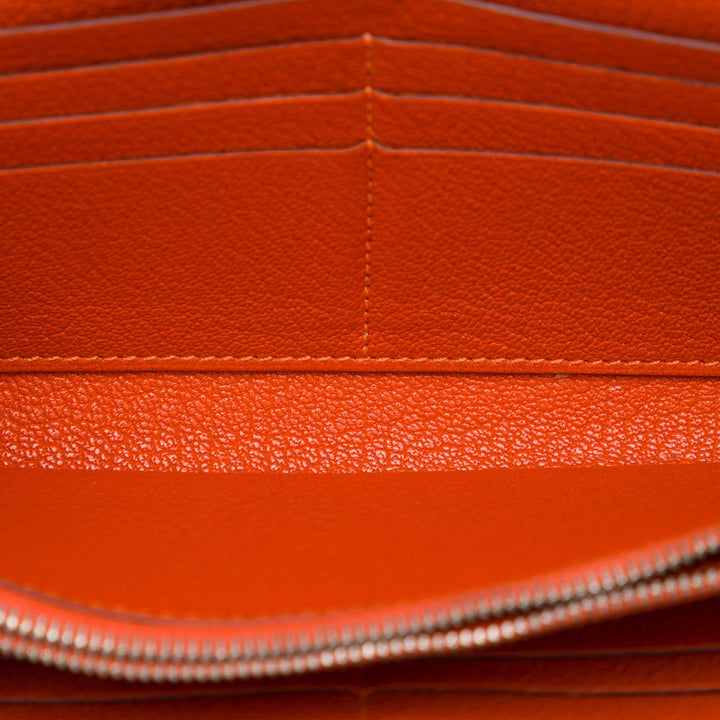Hermès Chevre Mysore Kelly Longue Portefeuille Orange – vue 4 – GABY PARIS