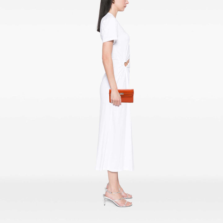 Hermès Chevre Mysore Kelly Longue Portefeuille Orange – vue 6 – GABY PARIS