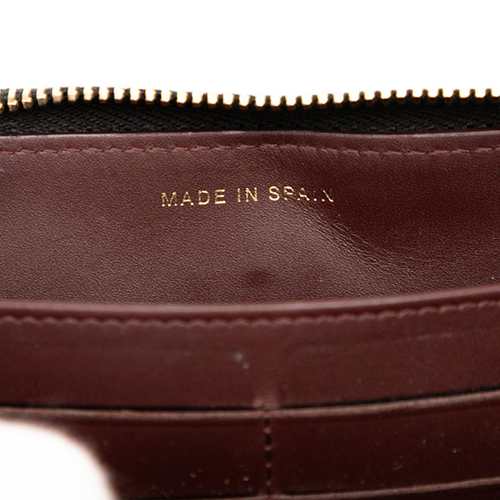 Chanel CC Quilted Caviar Zip Around Long Wallet Noir