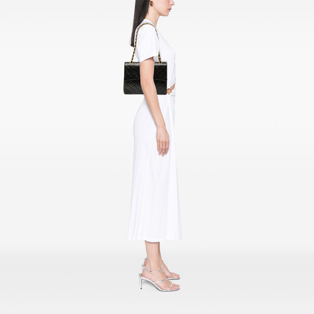 Chanel Medium Tall Classic Cuir d’agneau Double rabat Noir – GABY PARIS Authentique