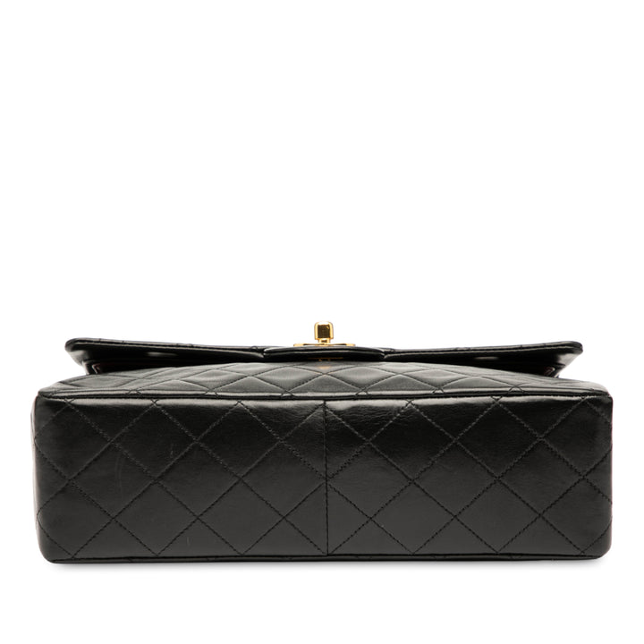 Chanel Medium Tall Classic Cuir d’agneau Double rabat Noir – GABY PARIS Authentique