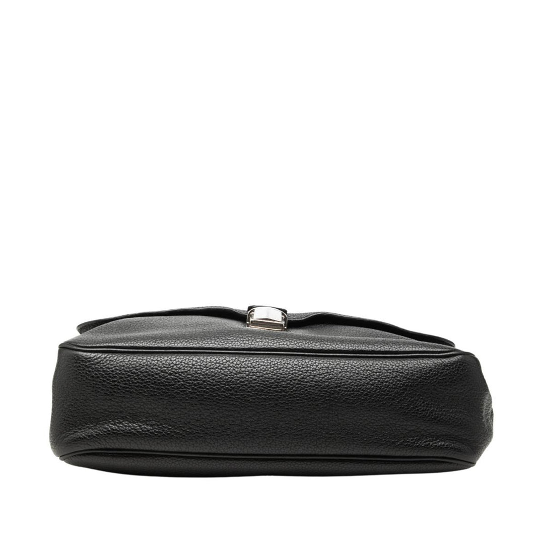 Vitello Phenix à rabat Sac Noir