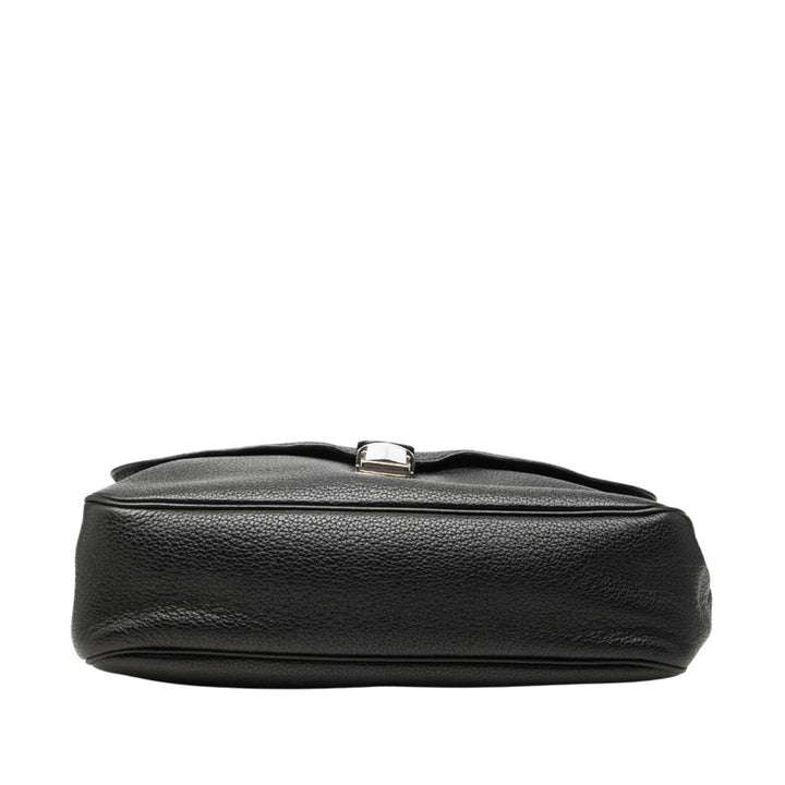 Vitello Phenix à rabat Sac Noir