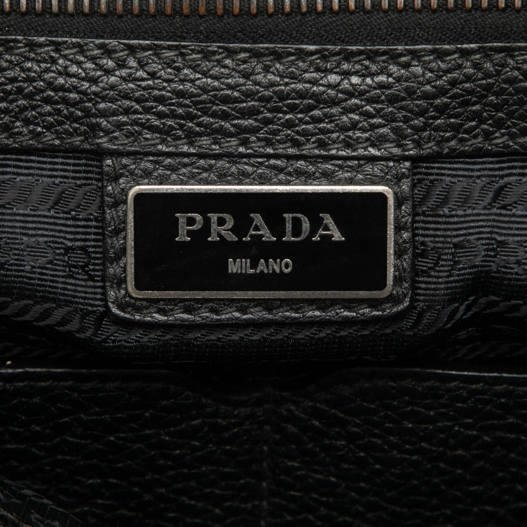 Vitello Phenix à rabat Sac Noir