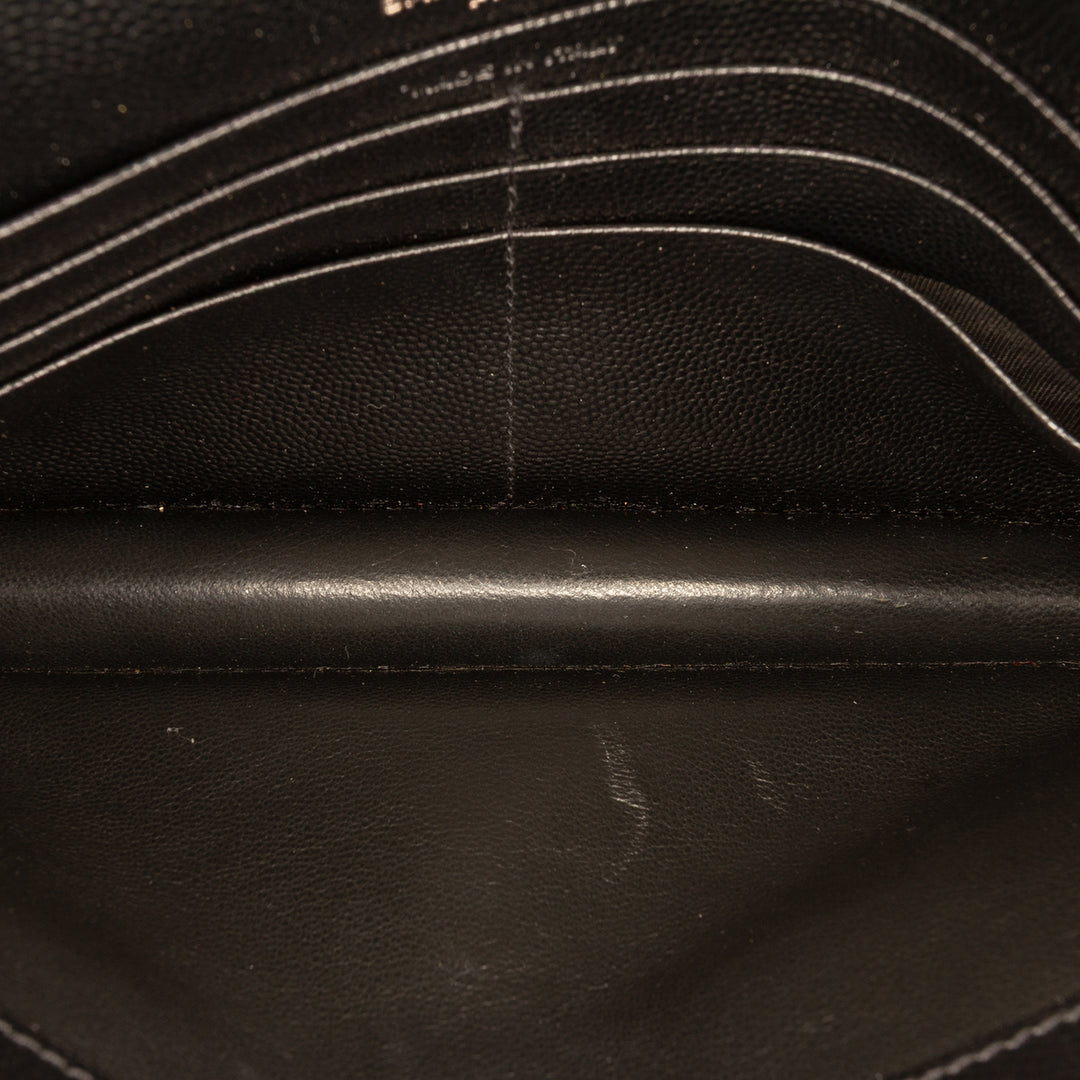 Saint Laurent Grain De Poudre Cassandre Monochrome Envelope Chain Portefeuille