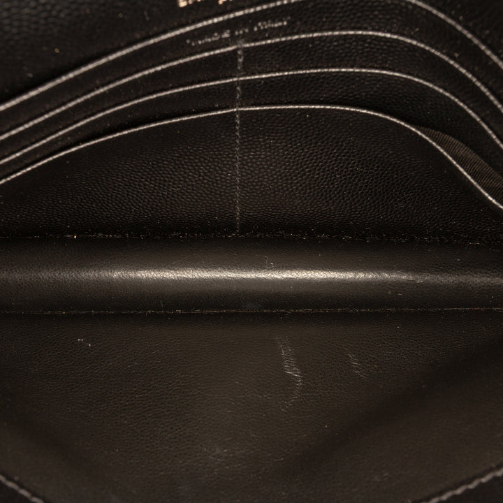 Saint Laurent Grain De Poudre Cassandre Monochrome Envelope Chain Portefeuille