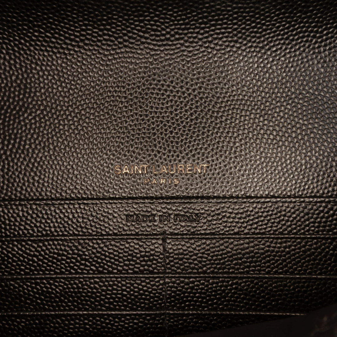 Saint Laurent Grain De Poudre Cassandre Monochrome Envelope Chain Portefeuille