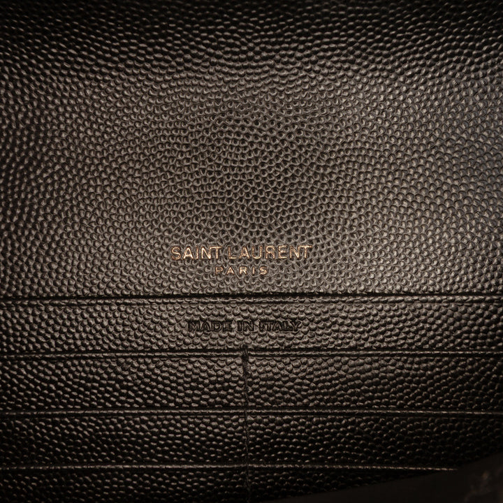 Saint Laurent Grain De Poudre Cassandre Monochrome Envelope Chain Portefeuille