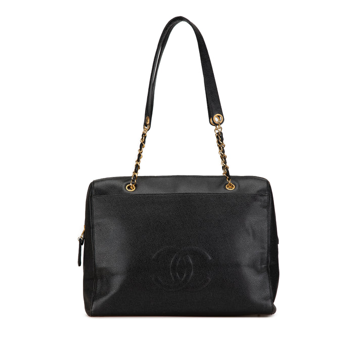 Caviar CC Shoulder Bag Black - Gaby Paris