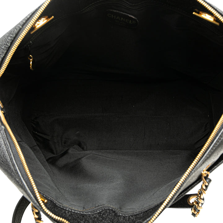 Caviar CC Shoulder Bag Black - Gaby Paris