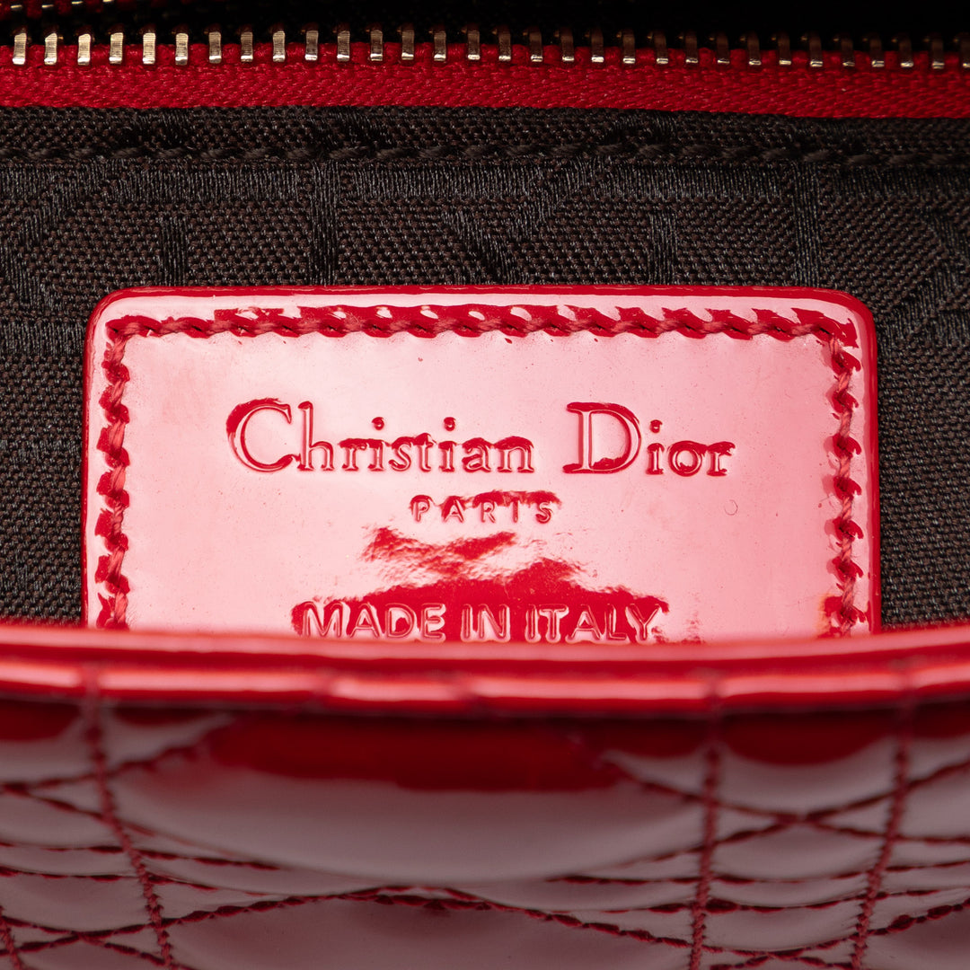 Dior Lady Dior Cannage Mini Rouge – vue 5 – GABY PARIS