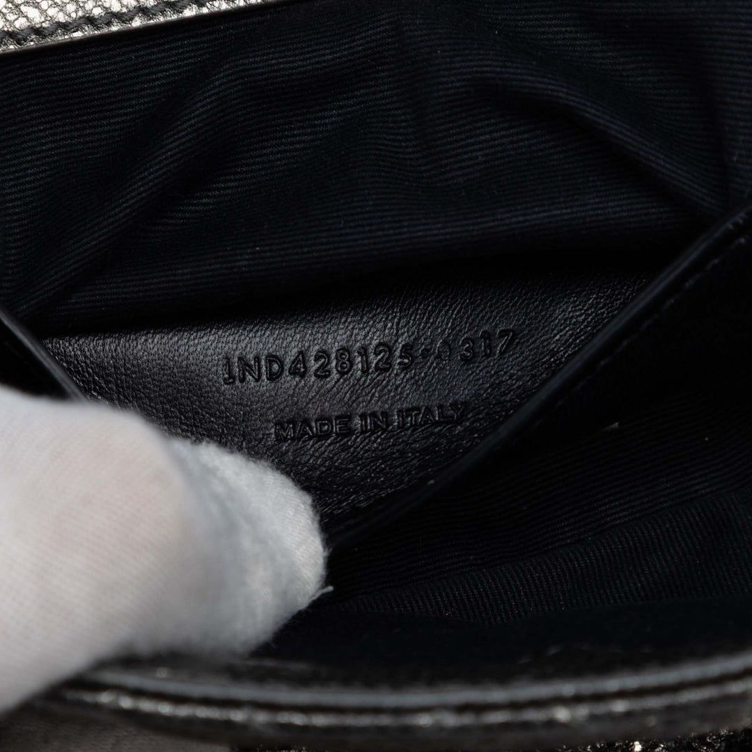 Saint Laurent Medium Iridescent Cuir de veau Triquilt Monogram College Sac