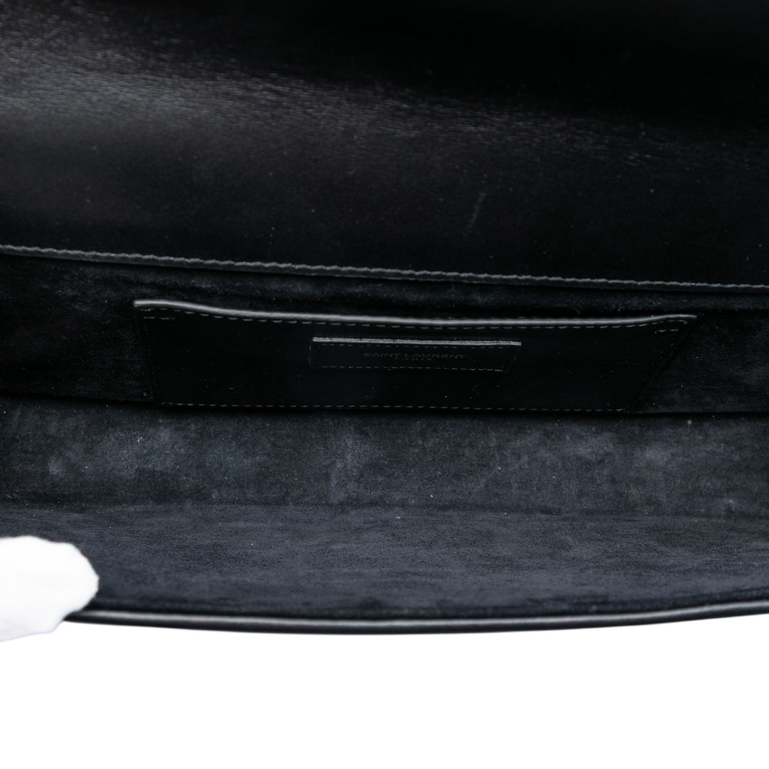 Saint Laurent Matelasse Diagonal Cuir de veau Monogram Cassandre Pochette