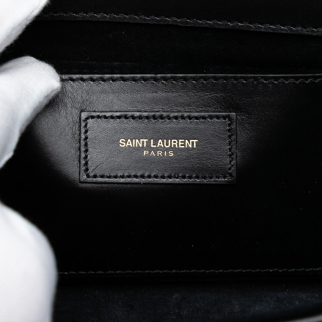 Saint Laurent Matelasse Diagonal Cuir de veau Monogram Cassandre Pochette