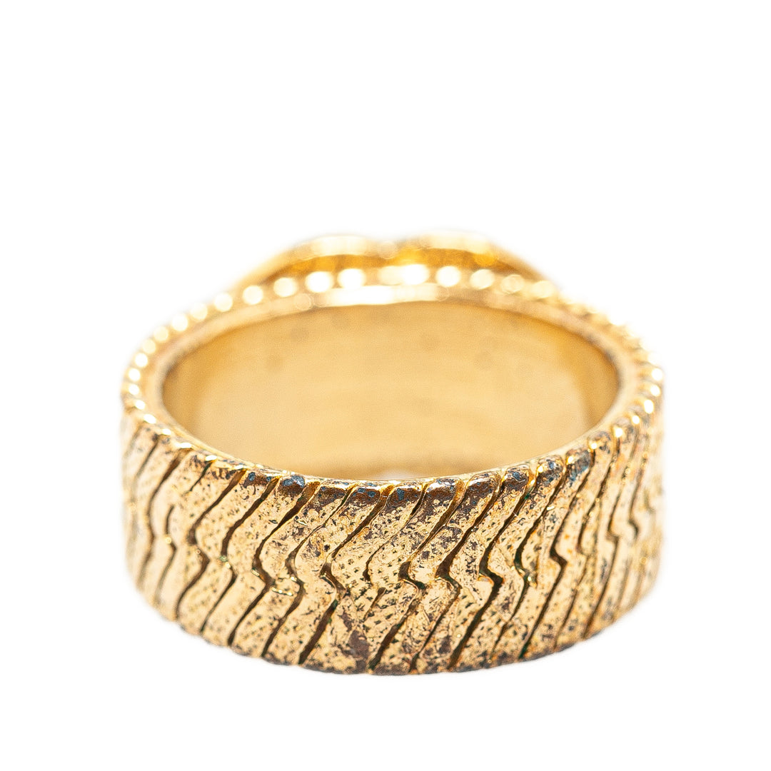 Gold Plated CC Ring Gold - Gaby Paris