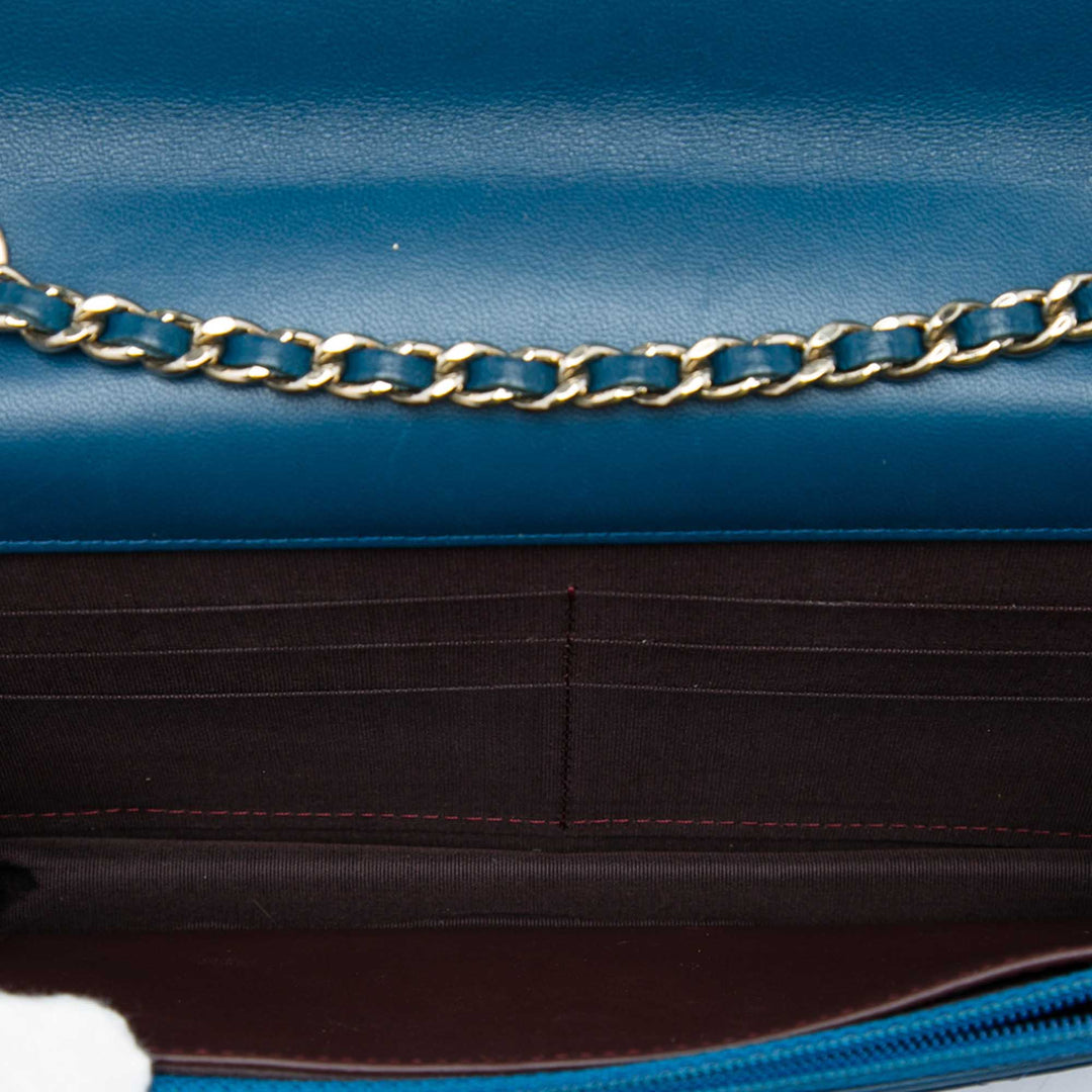 Chanel Matelassé Trendy CC Wallet on Chain Cuir d'agneau Bleu