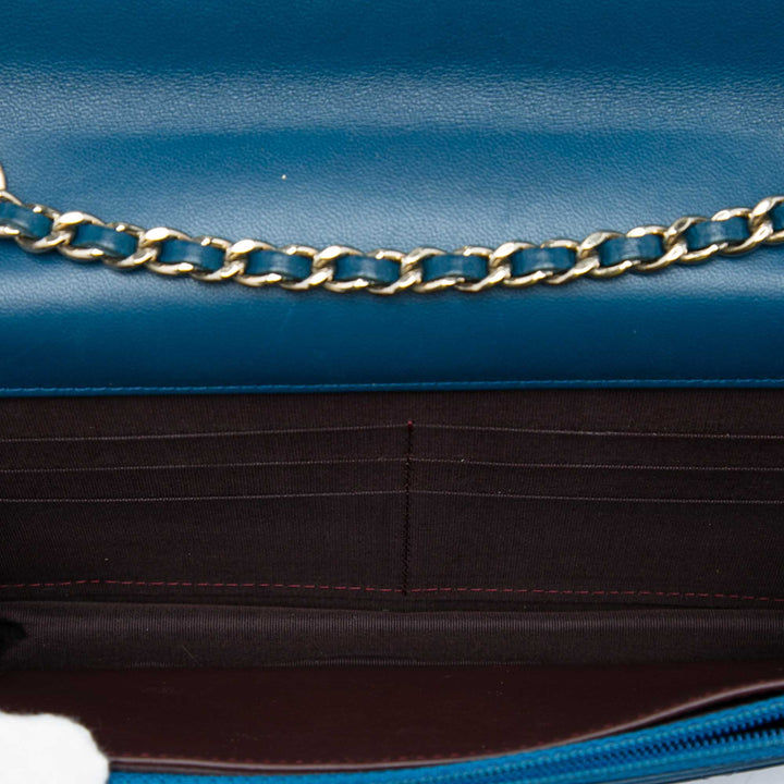 Chanel Matelassé Trendy CC Wallet on Chain Cuir d'agneau Bleu