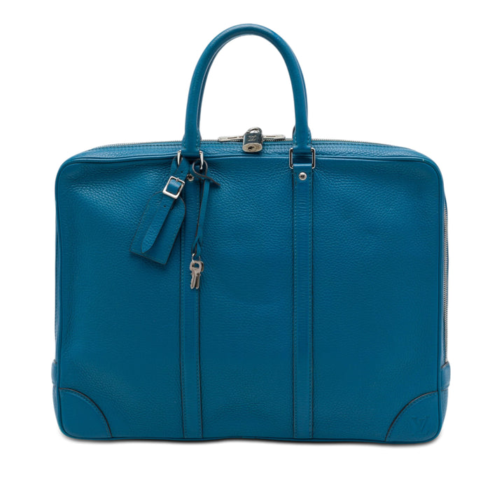 Louis Vuitton grainé Porte Documents Voyage Cuir de veau grainé