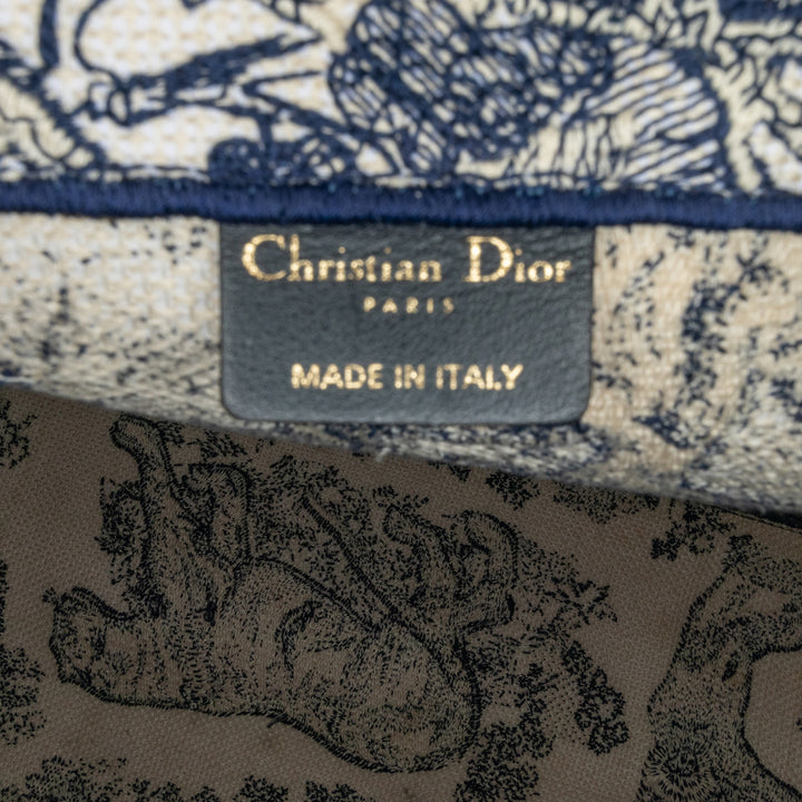 Dior Embroidered Toile De Jouy Catherine Tote Blue - GABY PARIS