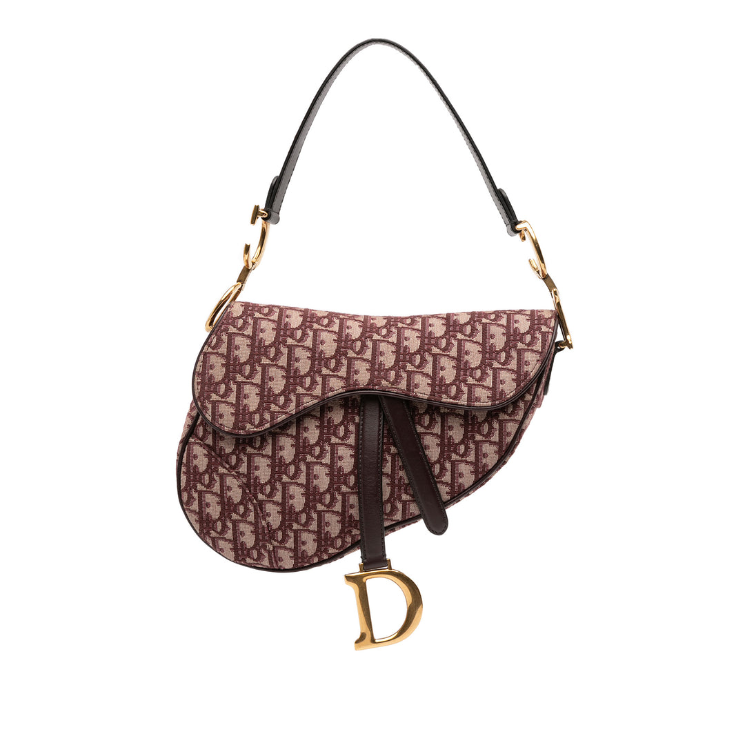 Dior Oblique Toile Saddle Sac