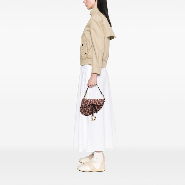 Dior Oblique Toile Saddle Sac