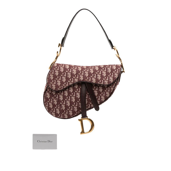 Dior Oblique Toile Saddle Sac