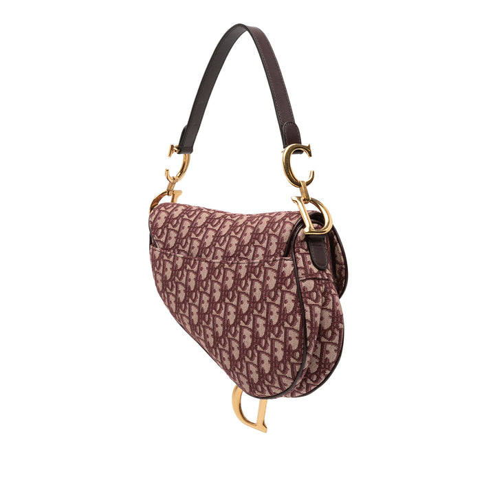 Dior Oblique Toile Saddle Sac