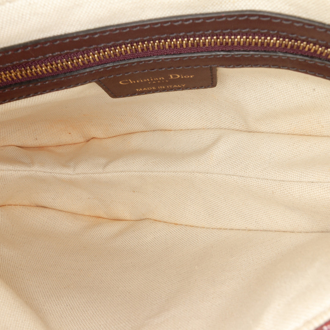 Dior Oblique Toile Saddle Sac