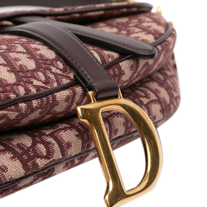 Dior Oblique Toile Saddle Sac