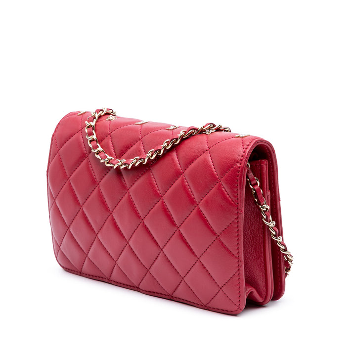 Quilted Lambskin All About Chanel Wallet On Chain Red - Gaby Paris