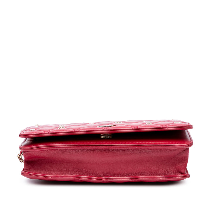 Quilted Lambskin All About Chanel Wallet On Chain Red - Gaby Paris