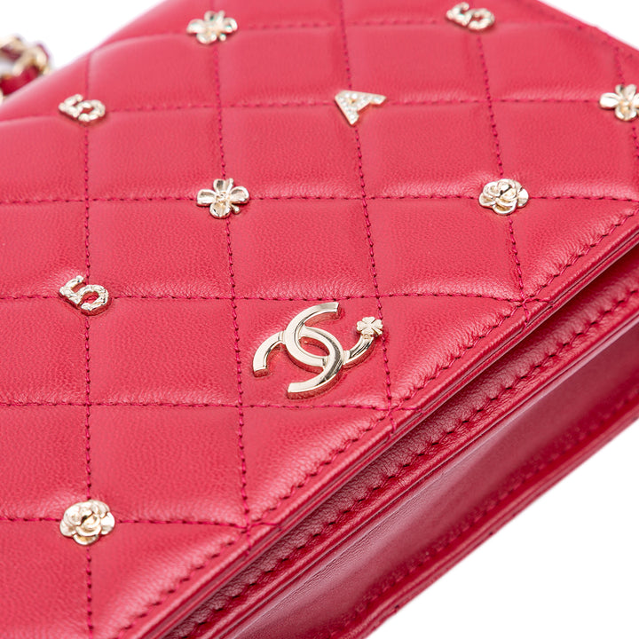 Quilted Lambskin All About Chanel Wallet On Chain Red - Gaby Paris