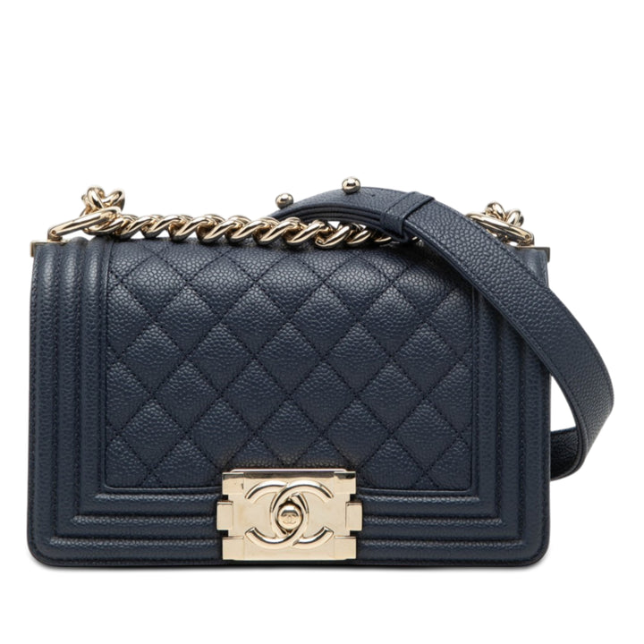 Chanel Small Matelassé Caviar Boy à rabat
