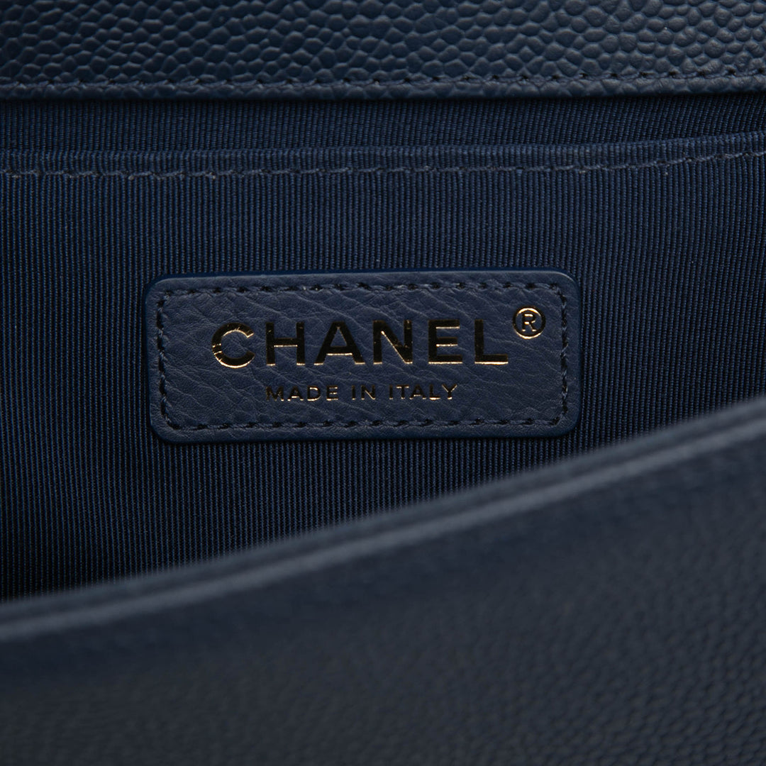 Chanel Small Matelassé Caviar Boy à rabat