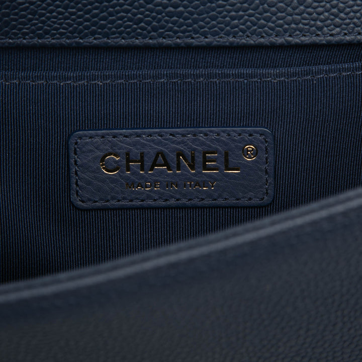 Chanel Small Matelassé Caviar Boy à rabat