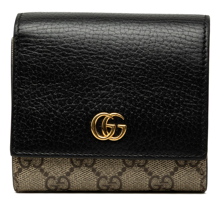 Bicolore GG Marmont et Compact Portefeuille Moyen GG Supreme Noir