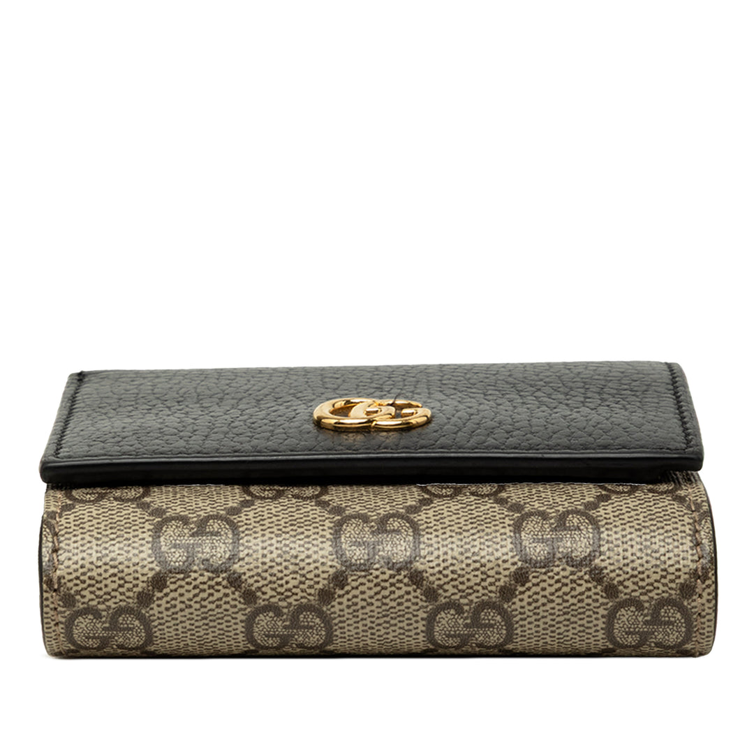 Bicolore GG Marmont et Compact Portefeuille Moyen GG Supreme Noir