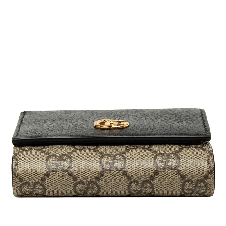 Bicolore GG Marmont et Compact Portefeuille Moyen GG Supreme Noir