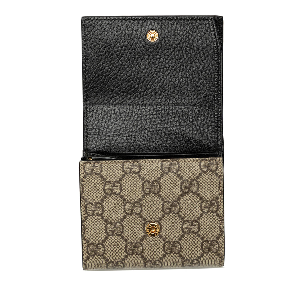 Bicolore GG Marmont et Compact Portefeuille Moyen GG Supreme Noir