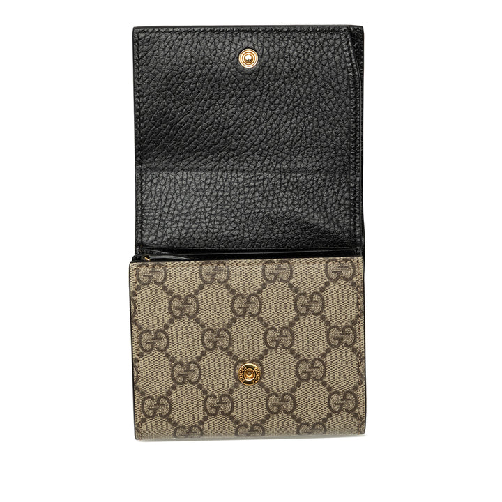 Bicolore GG Marmont et Compact Portefeuille Moyen GG Supreme Noir