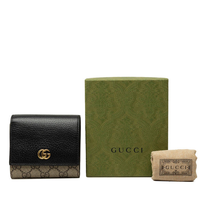 Bicolore GG Marmont et Compact Portefeuille Moyen GG Supreme Noir