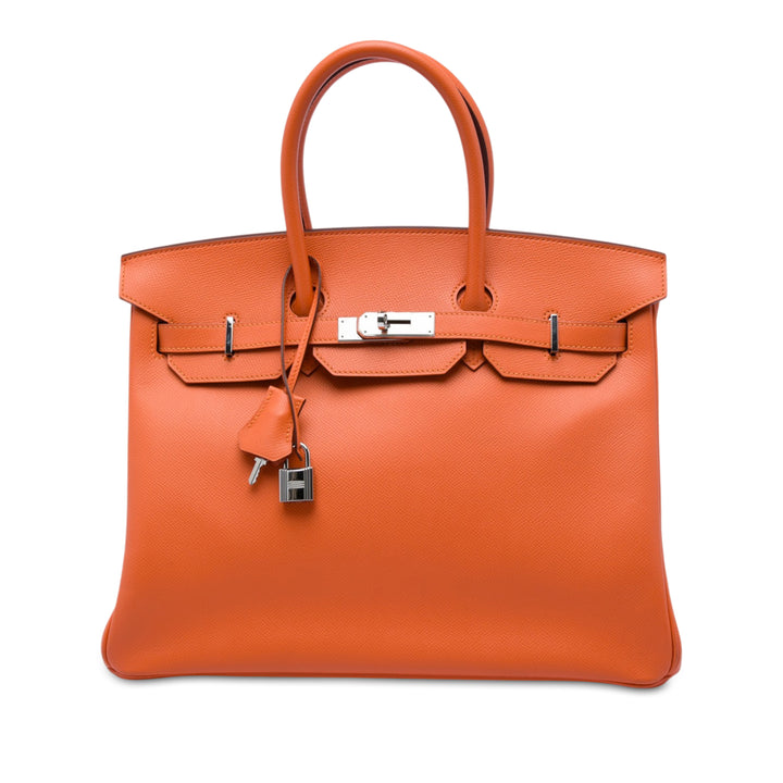 Hermès Birkin Retourne 35 Epsom Orange – vue principale – GABY PARIS