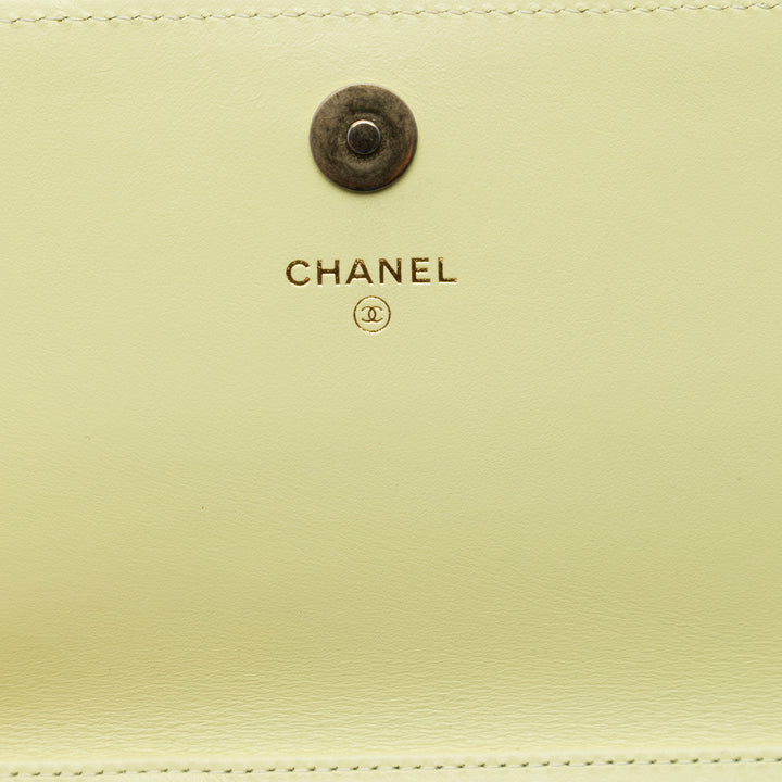 Chanel CC Matelassé Caviar Square Wallet on Chain
