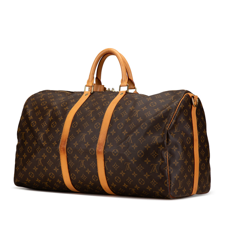 Louis Vuitton Monogram Keepall Bandouliere 55 Brown - GABY PARIS