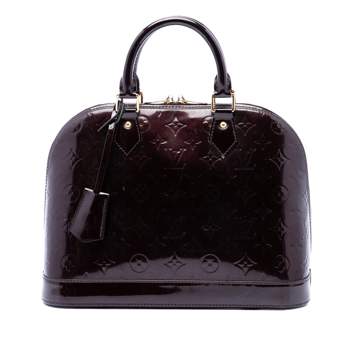 Alma PM Cuir verni Monogram Violet