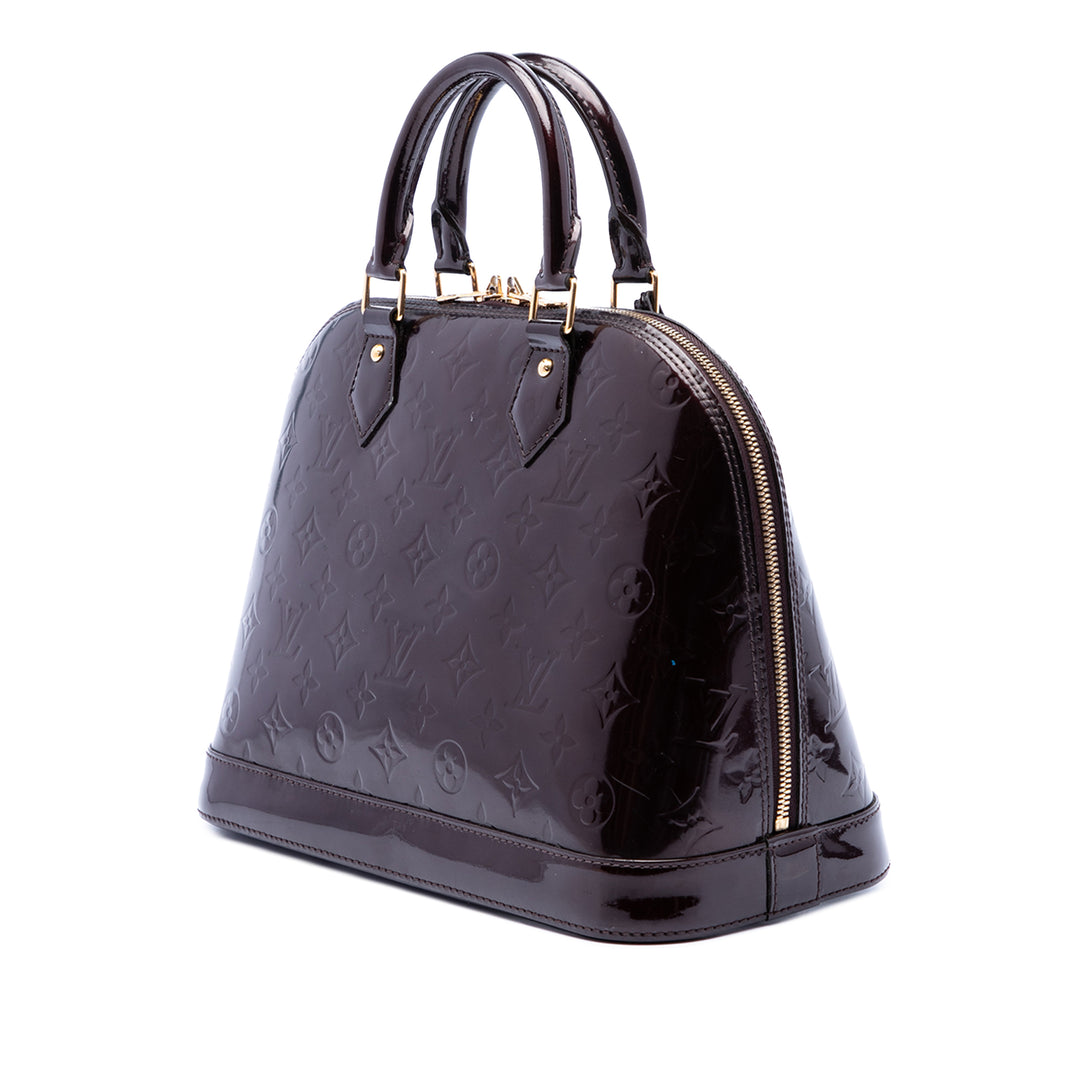 Alma PM Cuir verni Monogram Violet